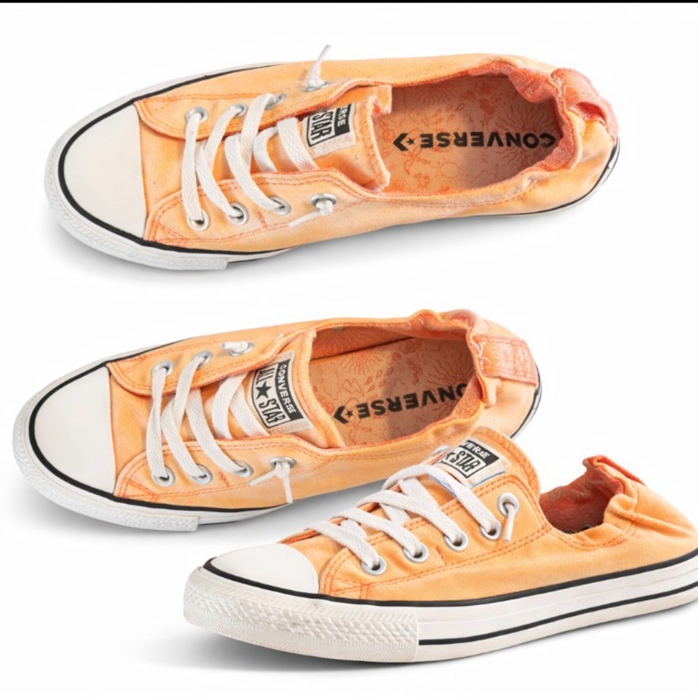 Converse Shoreline Slip-On Sneakers in Light Peach/Coral